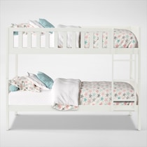 scout white twin over twin bunk bed   