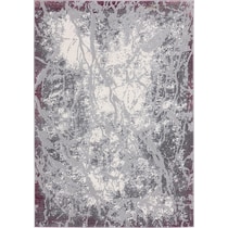 scribb gray purple area rug  x    