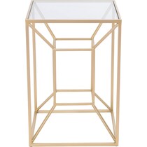 sculpted gold side table   