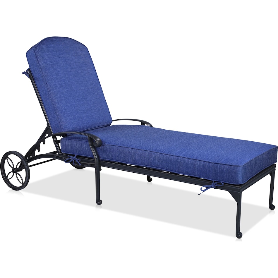 Seabrook Outdoor Chaise Lounge Navy American Signature Furniture