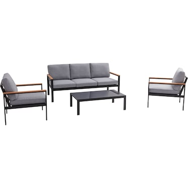 Seagrove Outdoor Sofa, Set of 2 Chairs and Coffee Table