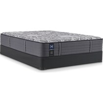 sealy avonlea gray full mattress low profile foundation set   