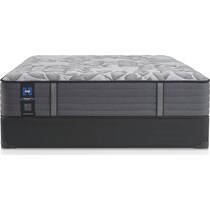sealy avonlea gray full mattress low profile foundation set   