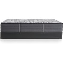 sealy avonlea gray full mattress low profile foundation set   