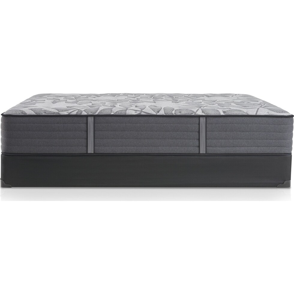 sealy avonlea gray queen mattress foundation set   