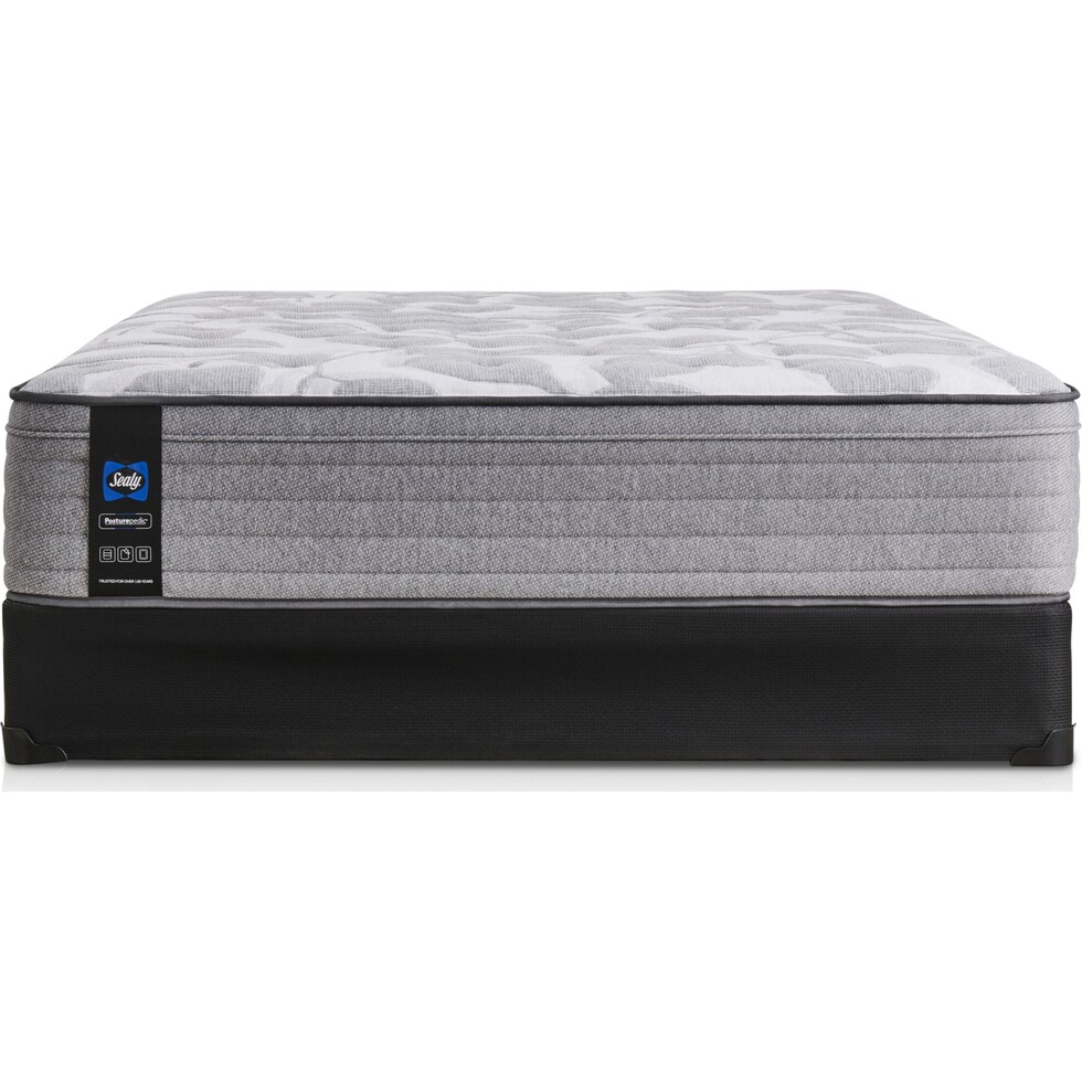 sealy dantley gray full mattress foundation set   