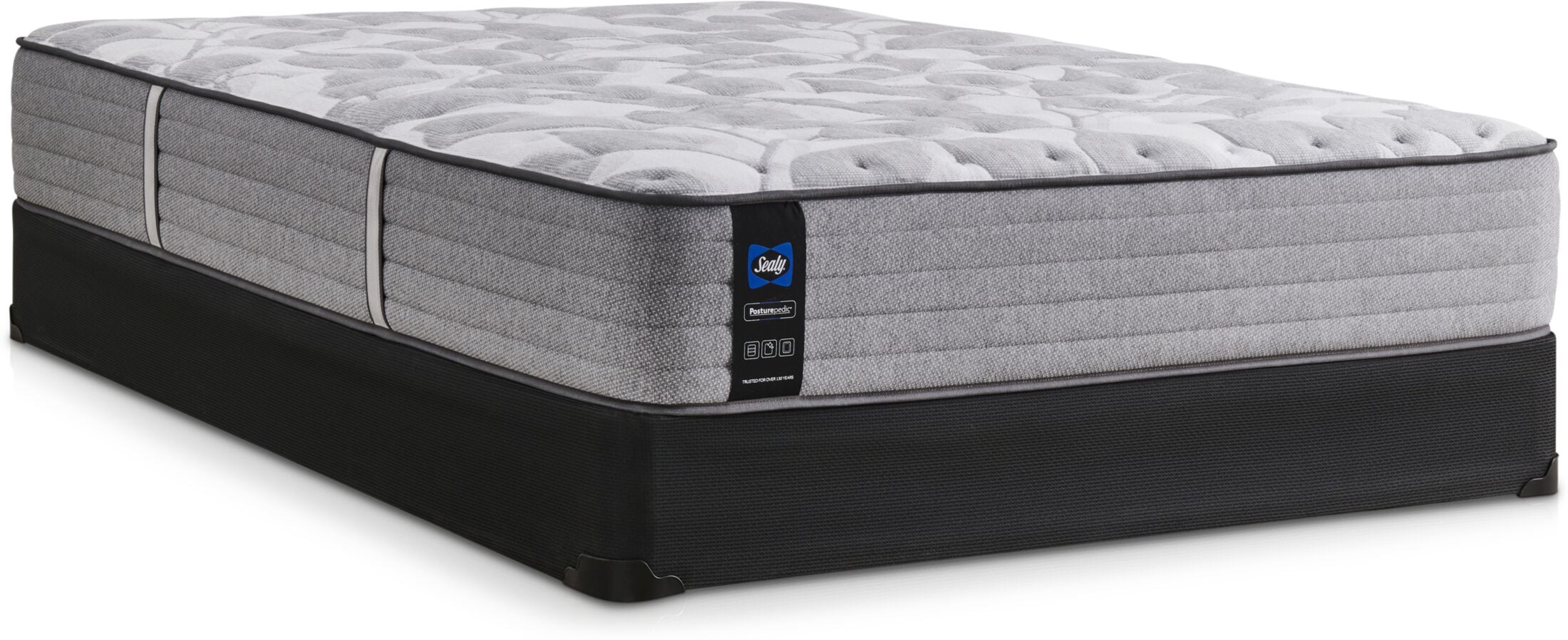 Sealy Dantley Ultra Firm Full Mattress and Low Profile Foundation