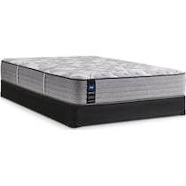 sealy dantley gray queen mattress low profile foundation set   