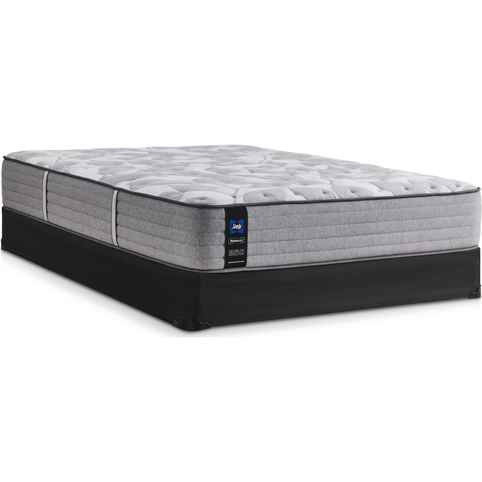 sealy dantley gray twin mattress foundation set   