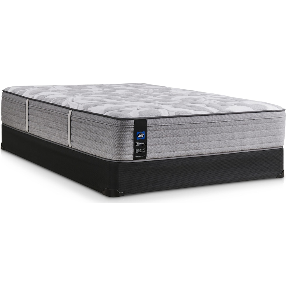 sealy dantley gray twin xl mattress foundation set   
