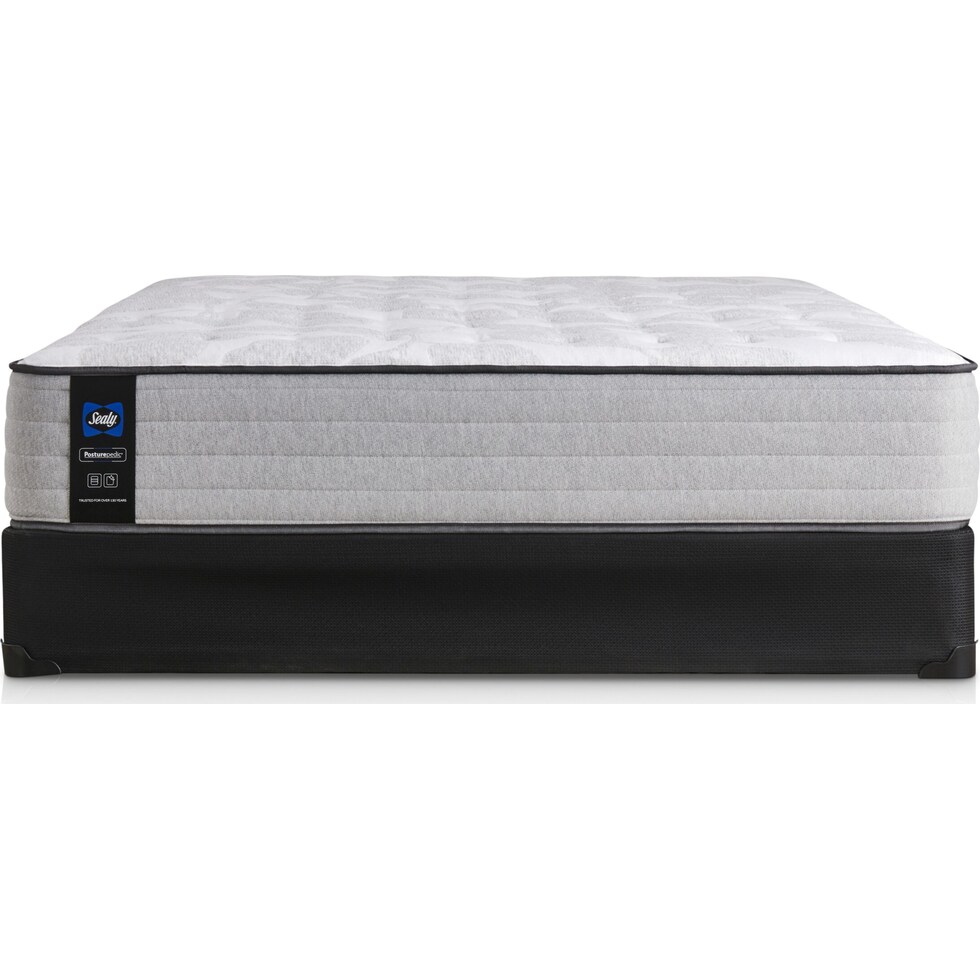 sealy diggens gray california king mattress split foundation set   