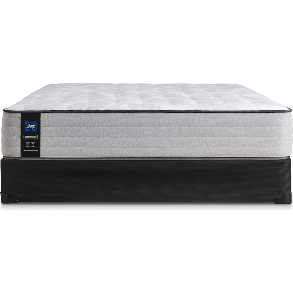 sealy diggens gray queen mattress foundation set   