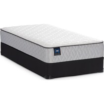 sealy elmcroft white full mattress low profile foundation set   