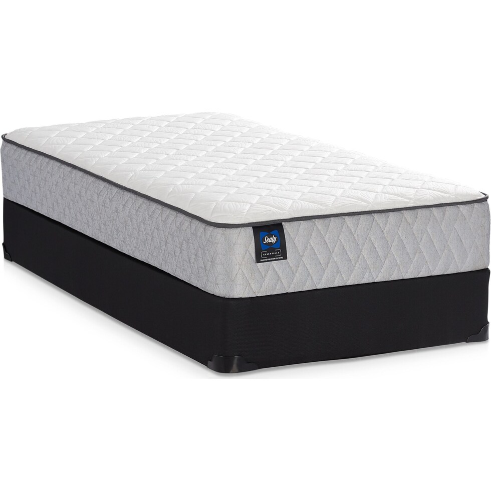 sealy elmcroft white full mattress low profile foundation set   