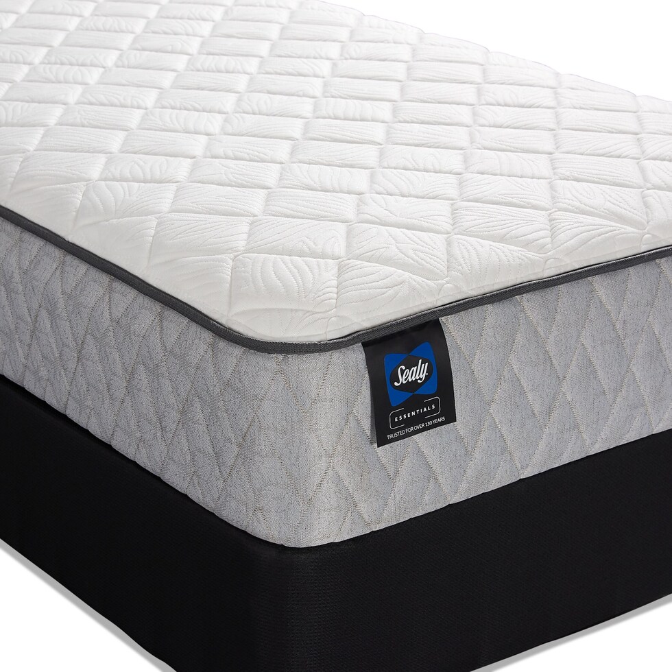 sealy elmcroft white full mattress low profile foundation set   