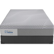 sealy elsanta gray twin xl mattress low profile foundation set   