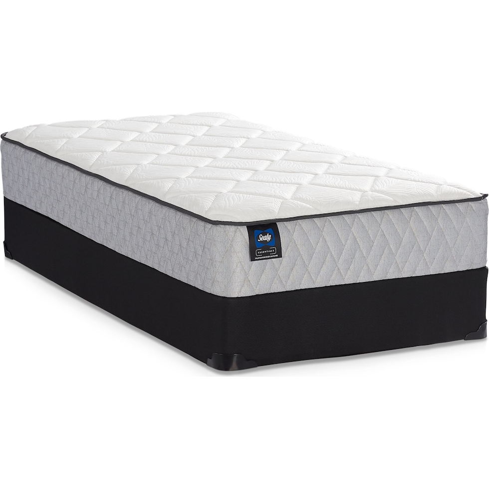 sealy gilroy white twin mattress foundation set   