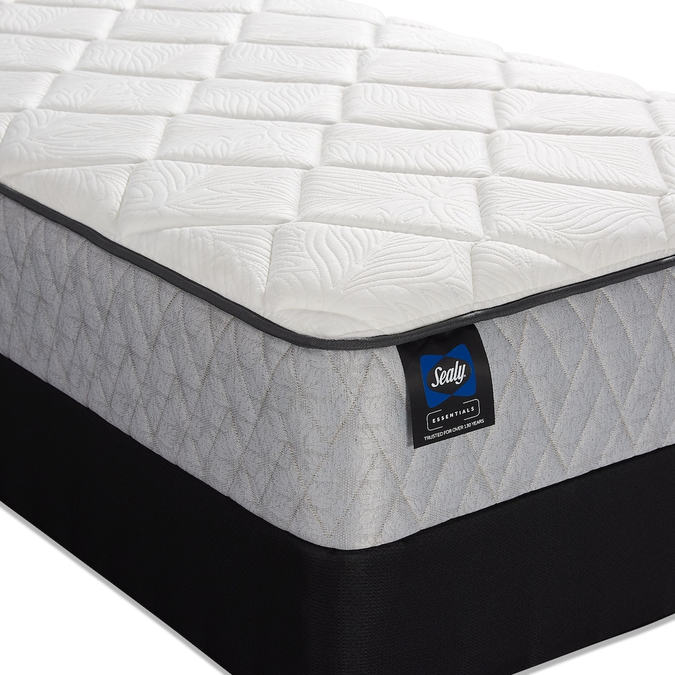 sealy gilroy white twin mattress foundation set   