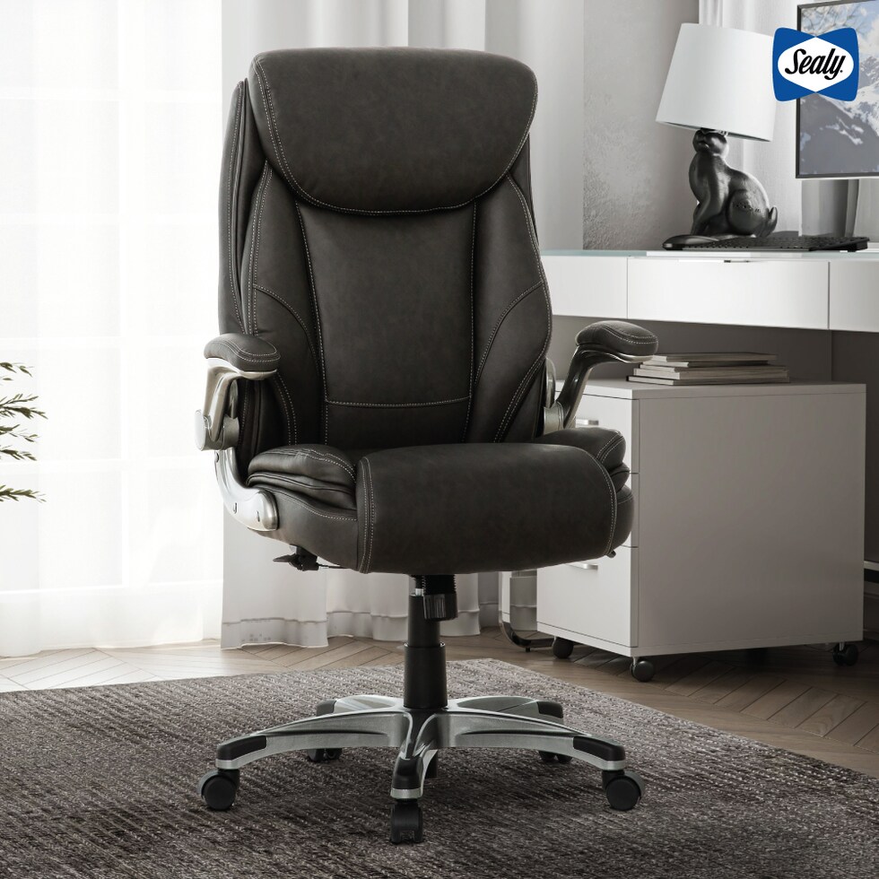 sealy gray desk chair   