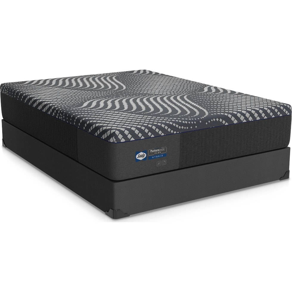 sealy® albany gray queen mattress foundation set   