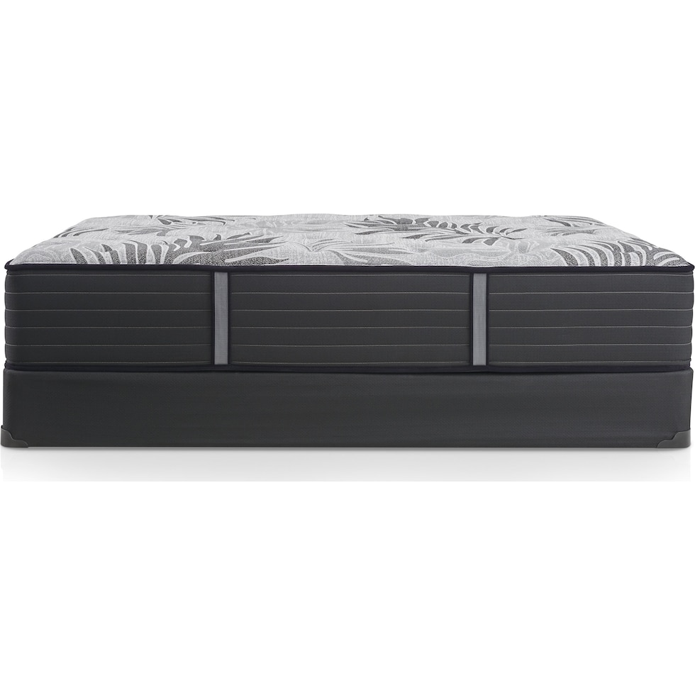 sealy® brigerton mattress collection gray queen mattress foundation set   