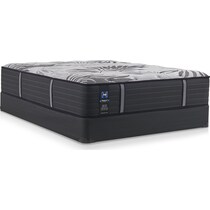 sealy® brigerton mattress collection gray twin mattress low profile foundation set   