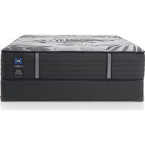 sealy® brigerton mattress collection gray twin mattress low profile foundation set   