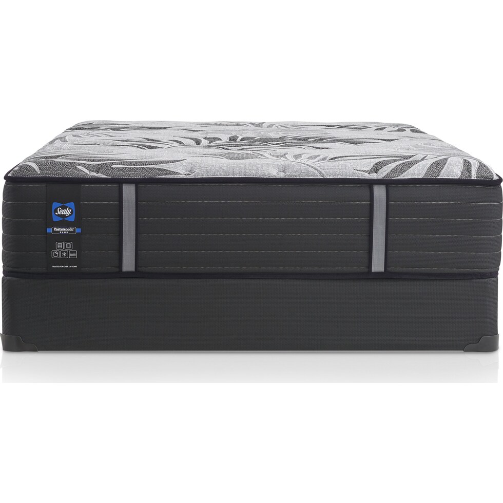 sealy® brigerton mattress collection gray twin mattress low profile foundation set   