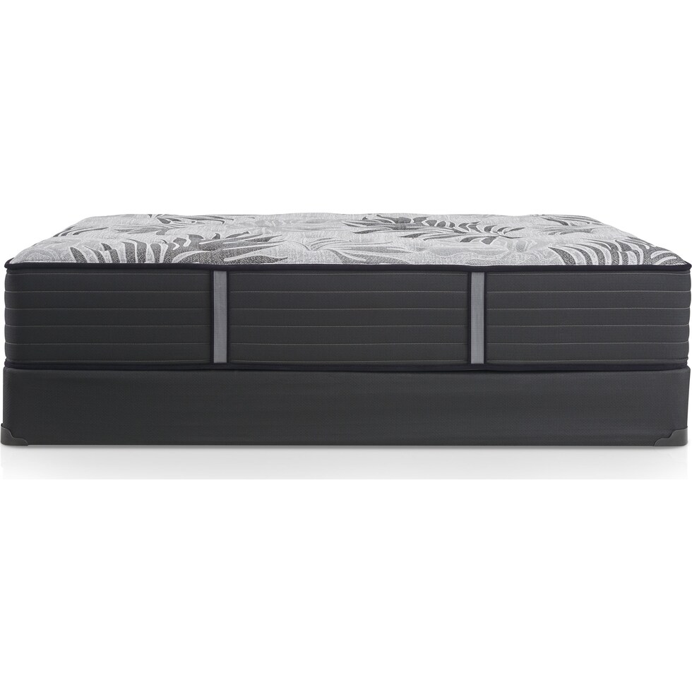 sealy® brigerton mattress collection gray twin mattress low profile foundation set   