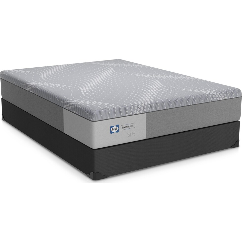 sealy® oriole mattress collection gray california king mattress foundation set   