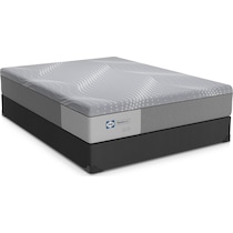 sealy® oriole mattress collection gray queen mattress foundation set   