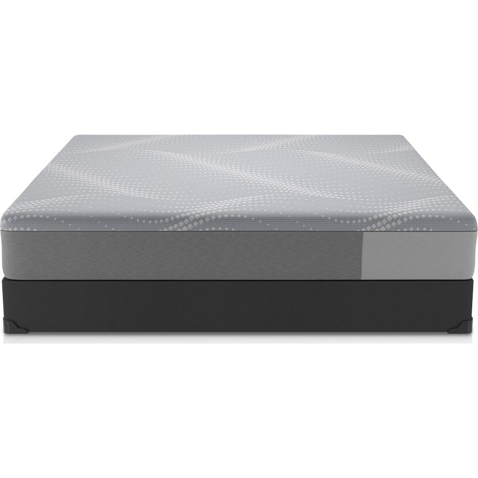 sealy® oriole mattress collection gray queen mattress foundation set   