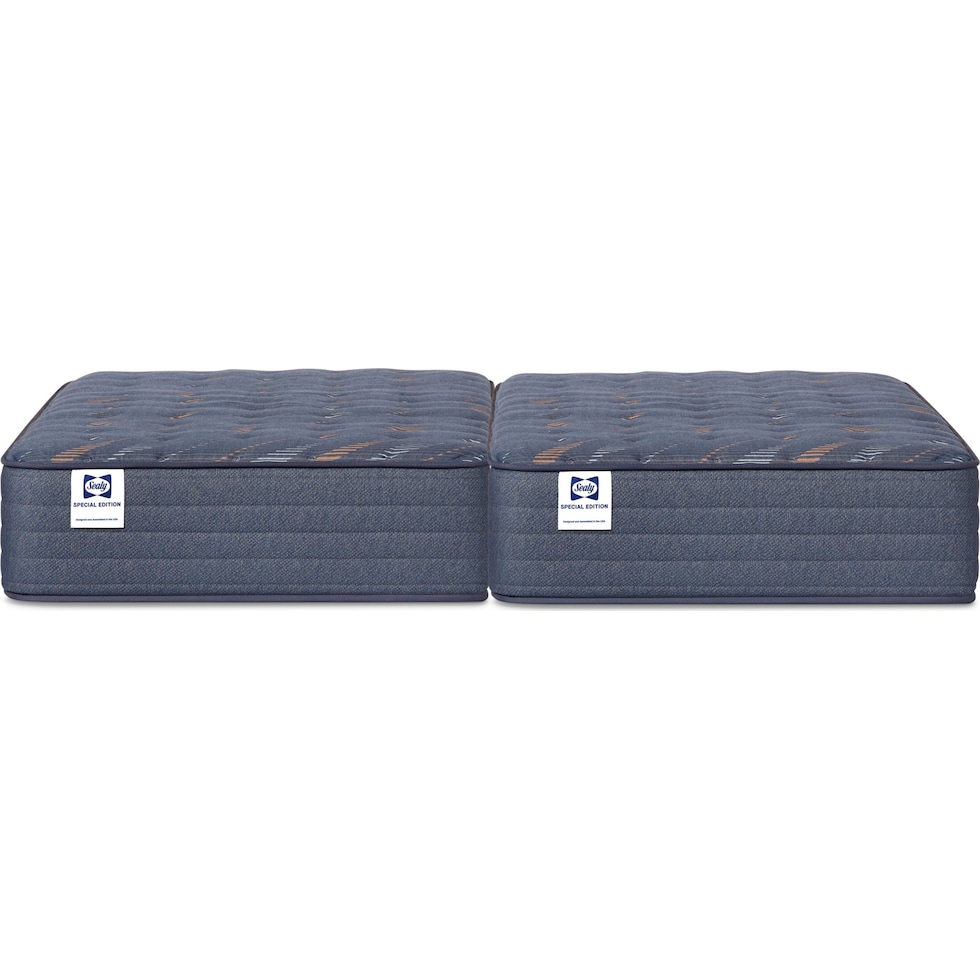 sealy® weston lane blue split california king mattress   