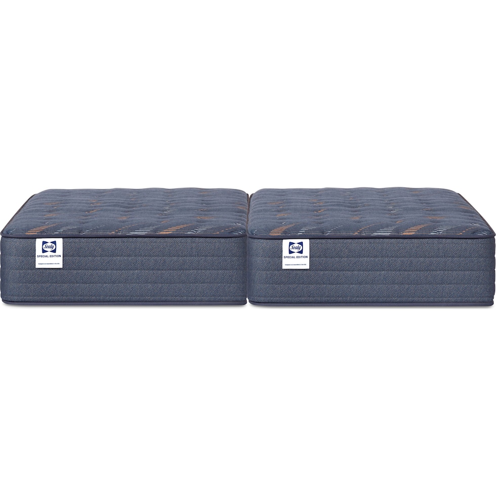 sealy® weston lane blue split california king mattress   