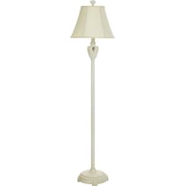 seashell neutral floor lamp   