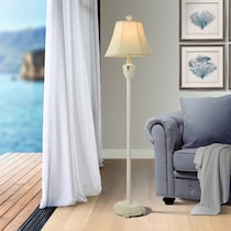 seashell neutral floor lamp   