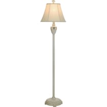 seashell neutral floor lamp   