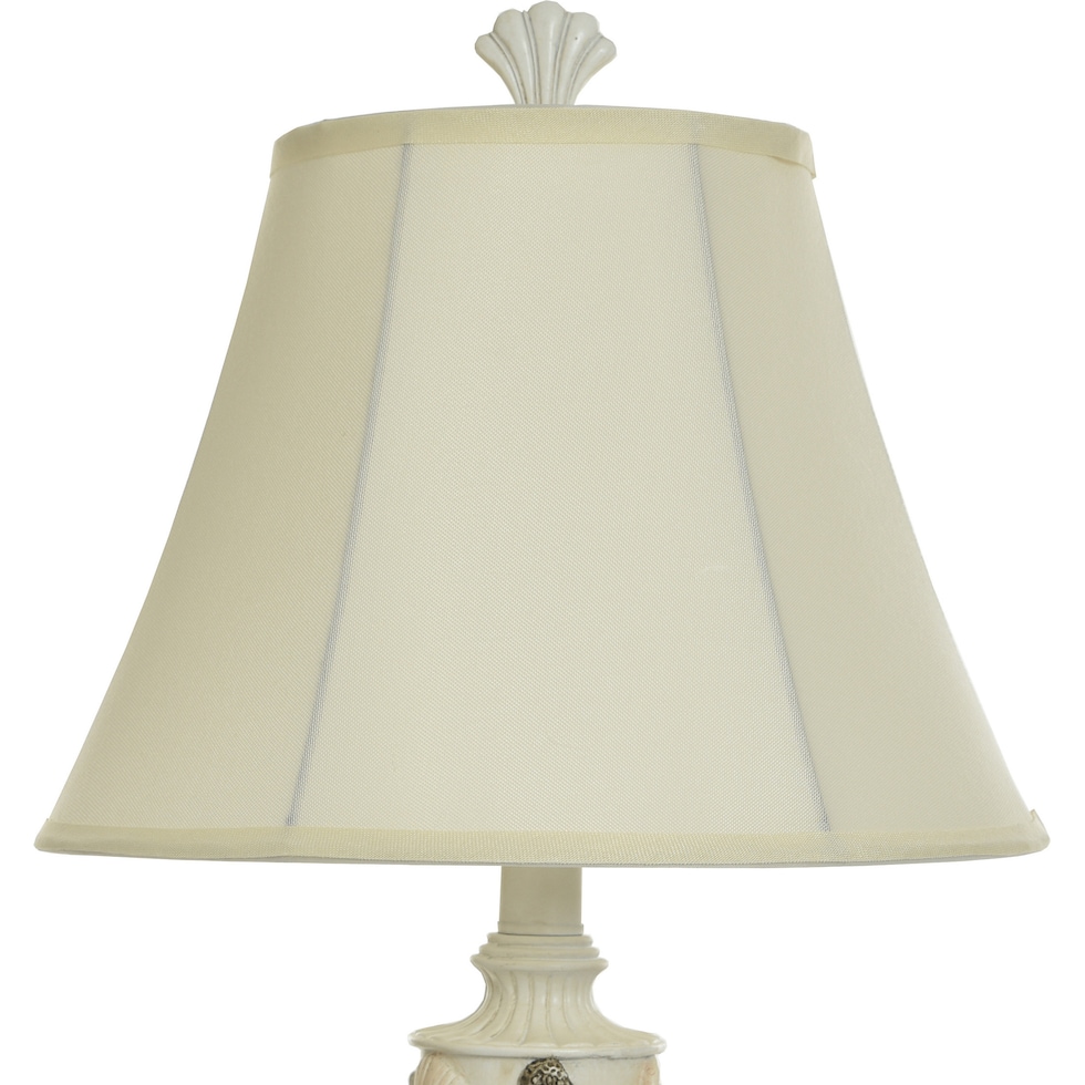 seashell neutral floor lamp   