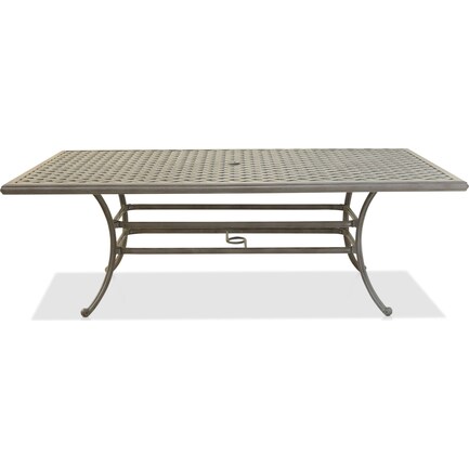 Seaside Outdoor 86'' Rectangular Table - Gray