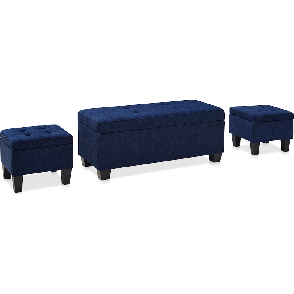 seattle blue ottoman   