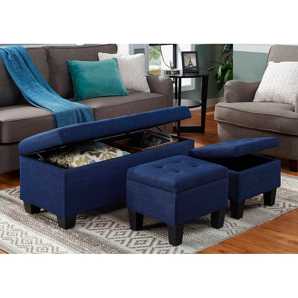 seattle blue ottoman   