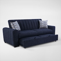 sebastian blue sleeper sofa   