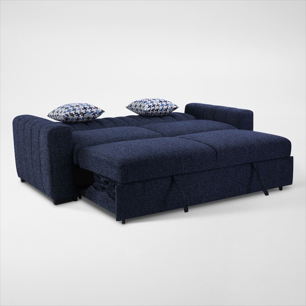 sebastian blue sleeper sofa   