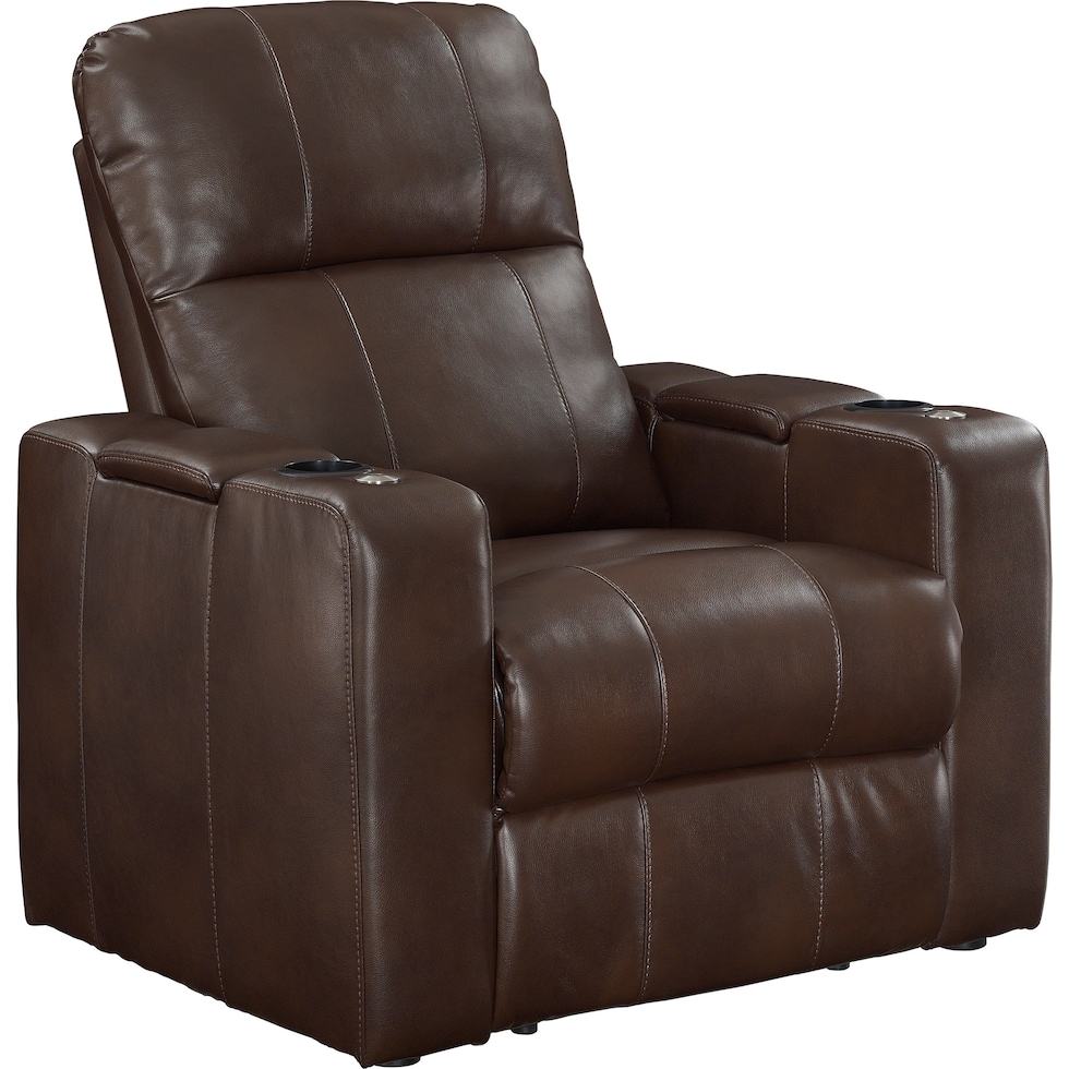 sedona dark brown power recliner   