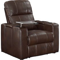 sedona dark brown power recliner   