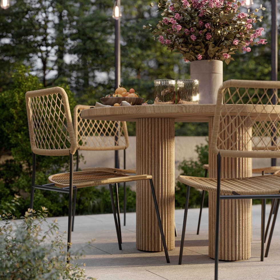 sedona light brown dining table   