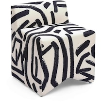 seema black white stool   