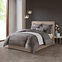 selah gray full queen bedding set   