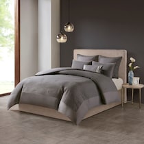 selah gray full queen bedding set   