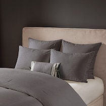 selah gray full queen bedding set   